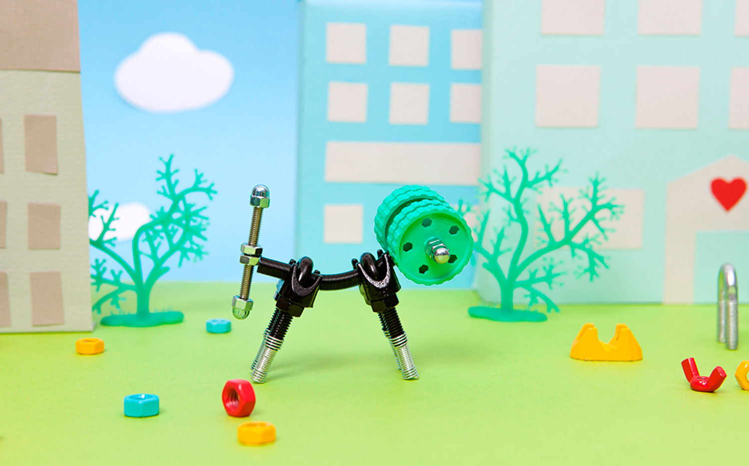 THE OFF BITS Vehicle Kit - Green Car - BuggyBit