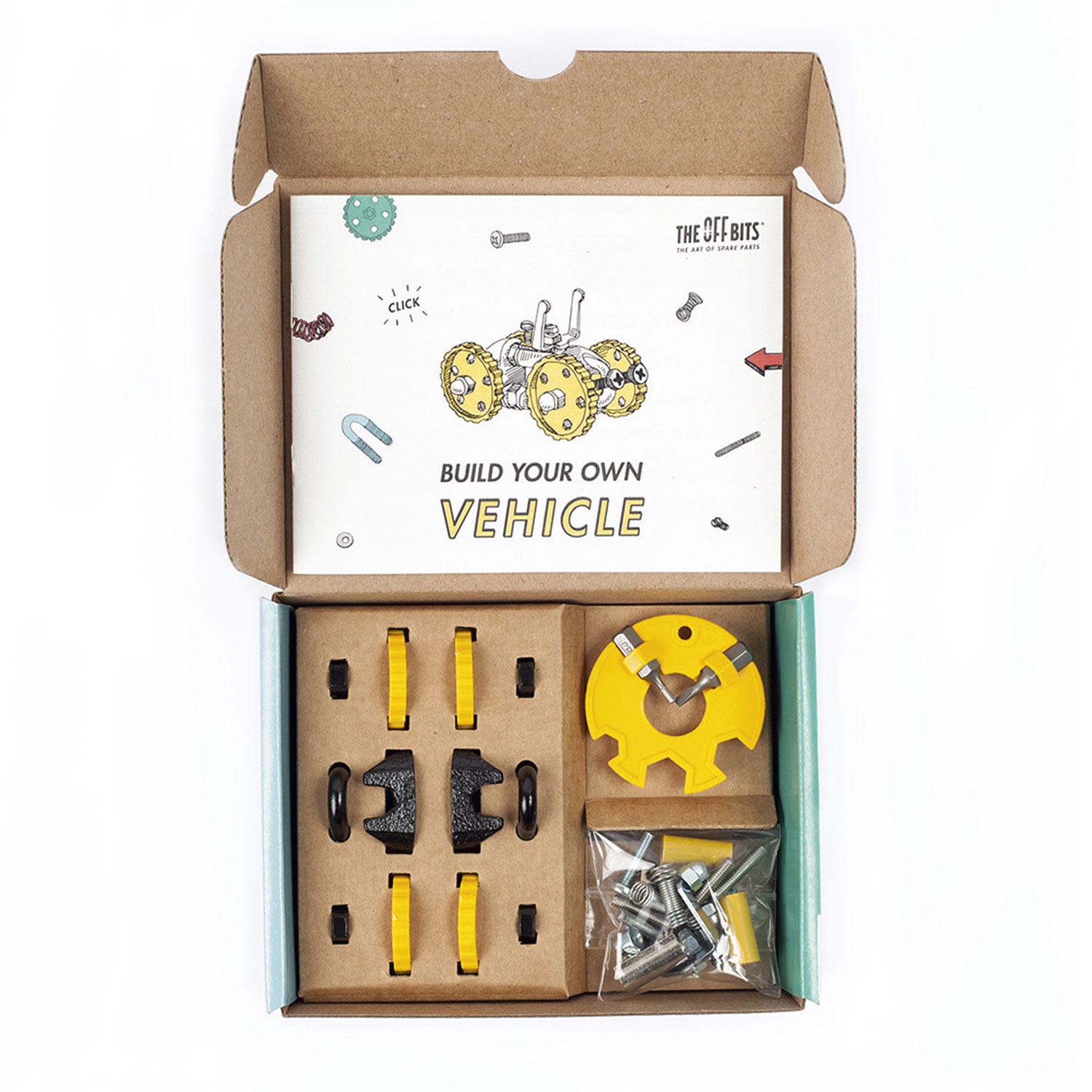 THE OFF BITS Vehicle Kit - Yellow Car - BlazeBit