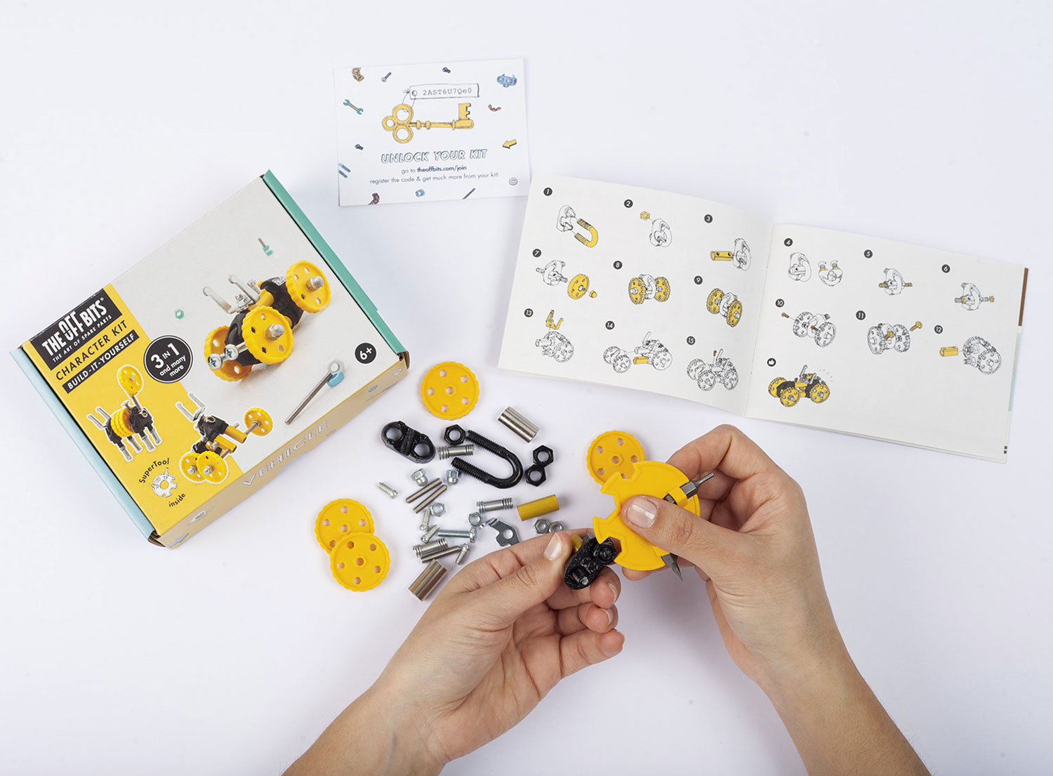 THE OFF BITS Vehicle Kit - Yellow Car - BlazeBit (Restposten)