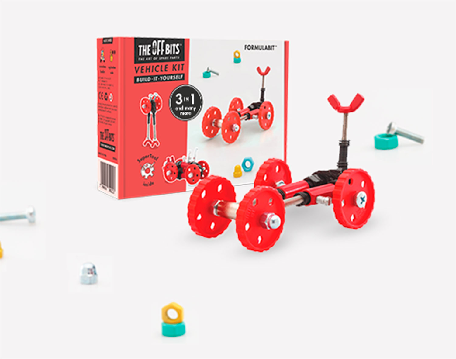 THE OFF BITS Vehicle Kit - Red Car - FormulaBit
