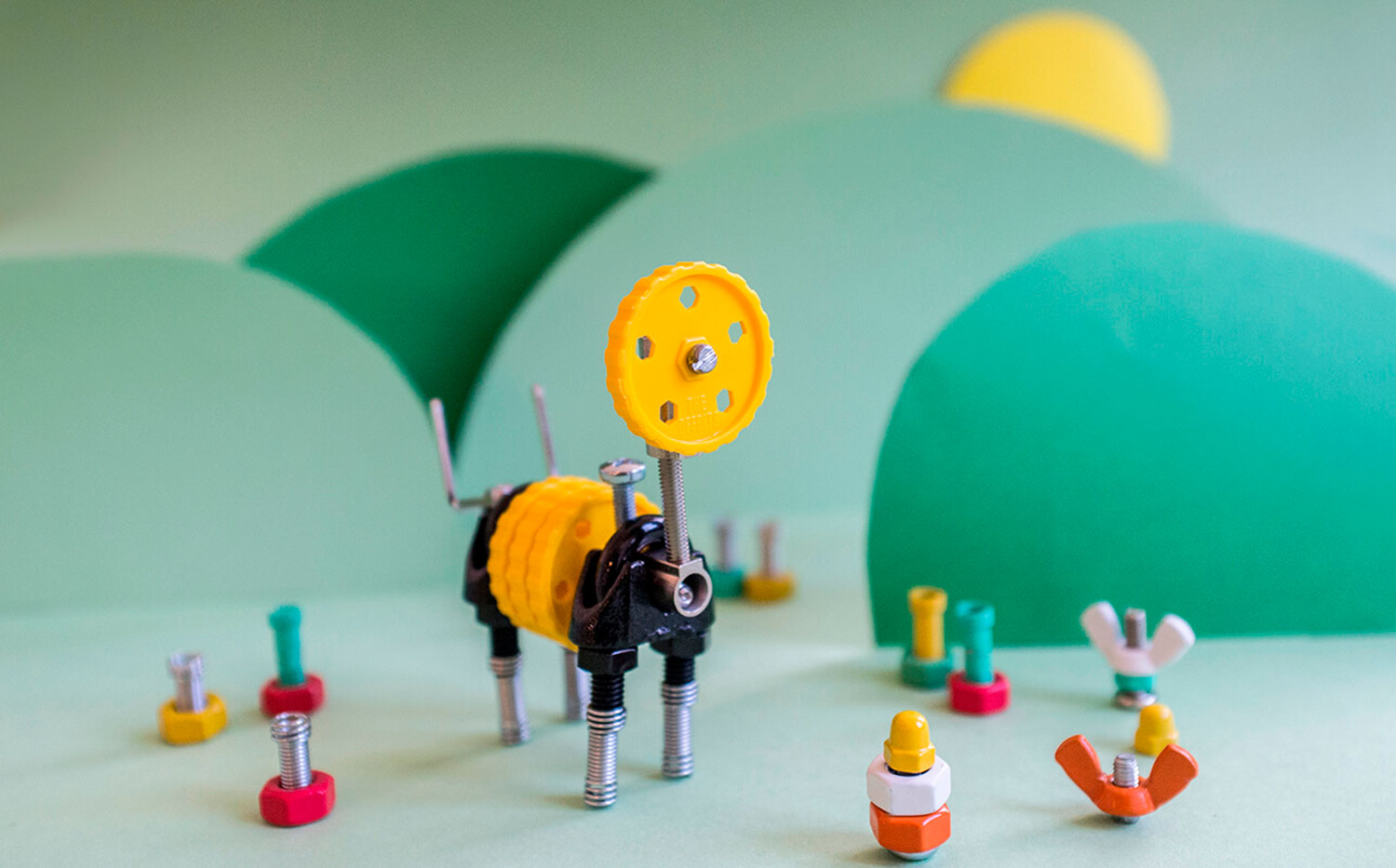 THE OFF BITS Vehicle Kit - Yellow Car - BlazeBit (Restposten)