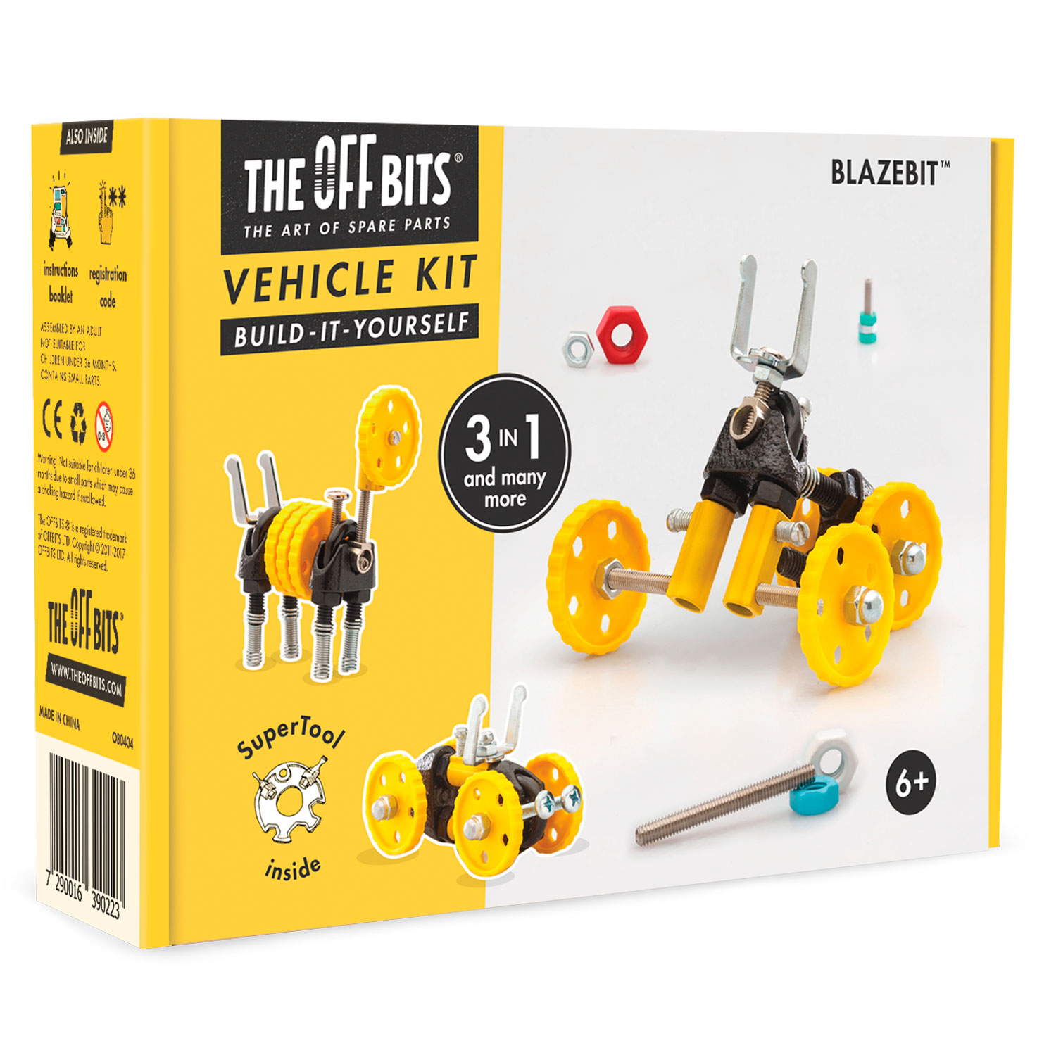 THE OFF BITS Vehicle Kit - Yellow Car - BlazeBit (Restposten)